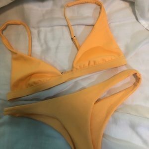 yellow bikini top from Ark Swimwear